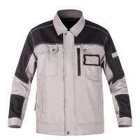 Men's Work Jacket Pants Working Grey Black Workwear Suit