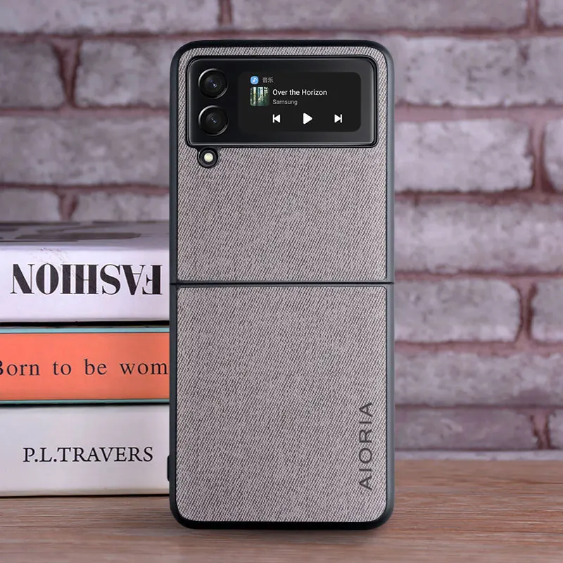 Étui pour Samsung Galaxy Z Flip 7 6 5 4 3 Z Flip7 5G coque textile de luxe housse en cuir funda pour samsung galaxy z flip 7 – Image 4