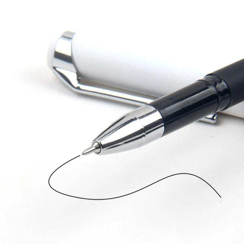2/4/6Pcs Gel Pen with Ultra-Fine Refill 0.2mm Black White Pen Black Ink Writing Smooth School Office Writing Stationery 4