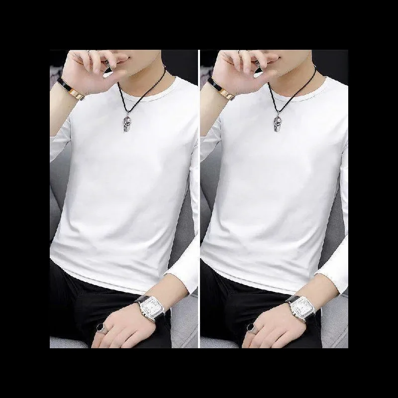 Round neck White + White