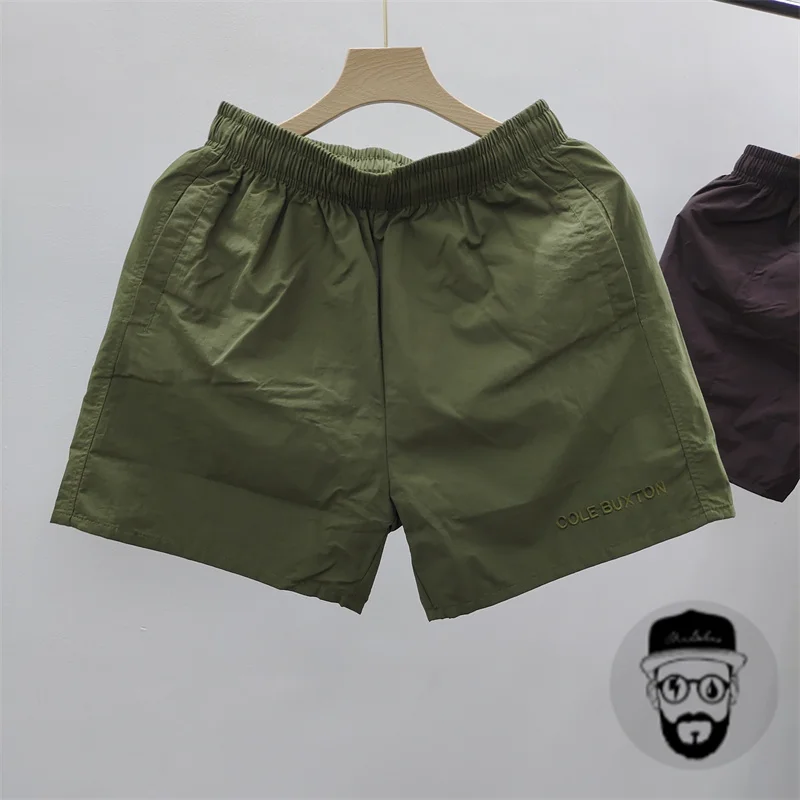 Simple solid color thin Cole Buxton shorts with embroidered letters for men's sports shorts