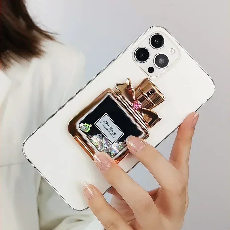 라인 석 향수 휴대 전화 스탠드 데스크탑 브래킷 Magsafe 핸드폰 그립 전화 액세서리 전화 스탠드 홀더 접착 스타일