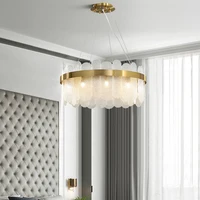 Lustre en cristal moderne pour chambre à coucher et salle à manger, art simple, éclairage intérieur, plafond 6
