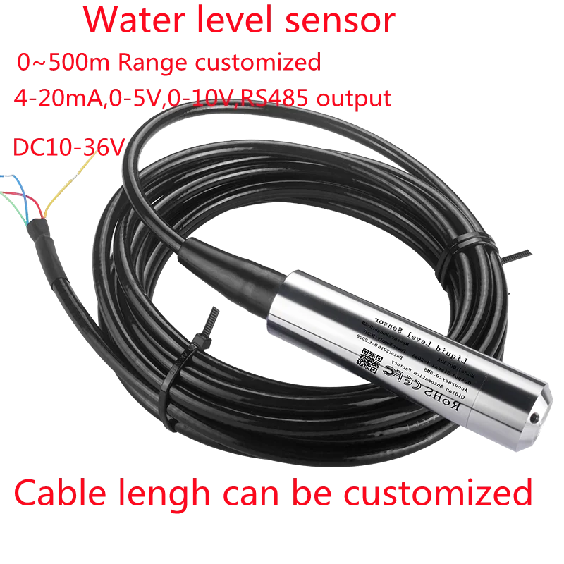 Ip68 Submersible Water Level Sensor 2m 3m 5m Range 420ma 15v Output