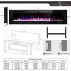 Electric Fireplace 72 Inch Wall Mounted & Recessed, Ultrathin 3.86" Electric Heater with Remote Control Touch Screen, Fireplace 2
