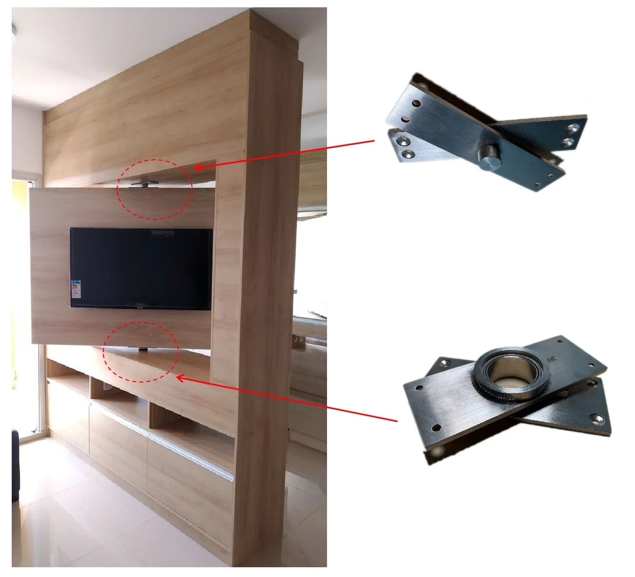 Swivel tv stand room divider deals