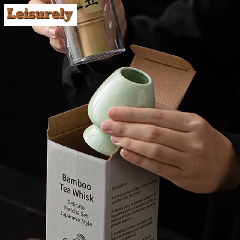 Matcha Tools Large Ceramic Tea Whisk Stand Japanese Holder Tray Imitation Song Dynasty  Tea Services Ornaments Craft Supplies