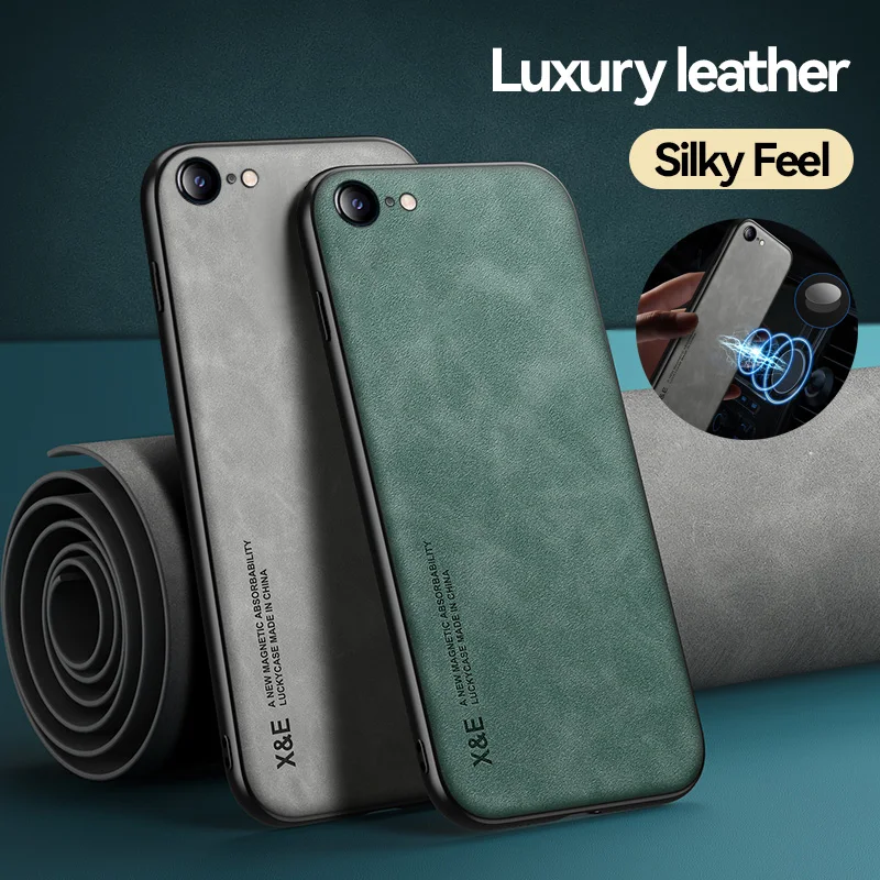 Custodia Magnetica In Pelle Di Pecora Per Iphone Se 2020 Se 2022 Iphone 7 8 8 Plus 7 Plus Xs Xr Xs Max Cover