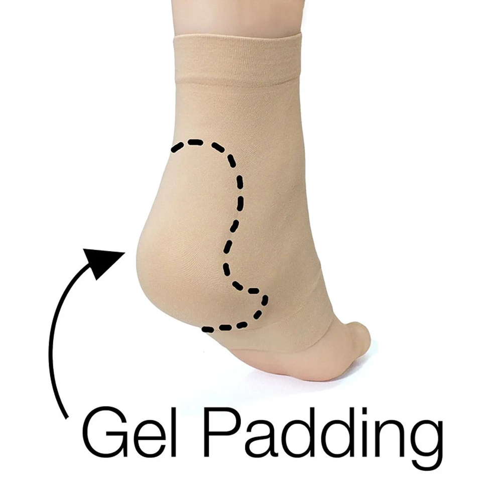 Heel protectors Achilles Tendon Heel Protector Compression Padded Sleeve Socks Bursitis Tendonitis Tenderness 1 Pair