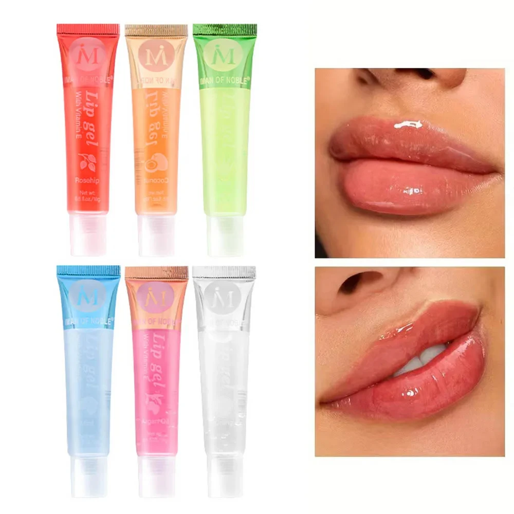 1PC Random Fruit Flavor Glossy Lip Oil Set Clear Hydrating Moisturizing Lip Gloss Women Lips Makeup Wholesale 3
