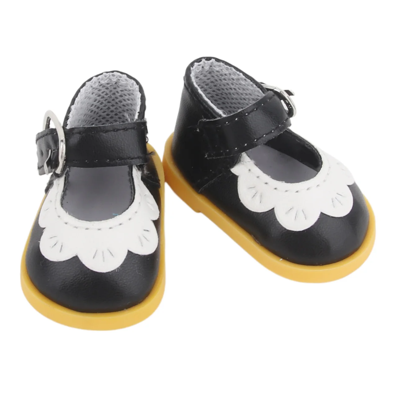5.5CM PU Leather Mini Doll Shoes For 14 Inches American Doll Boots Hollowing Heart Bow Shoes For 35Cm Baby Girl,Lise,Nancy Dolls
