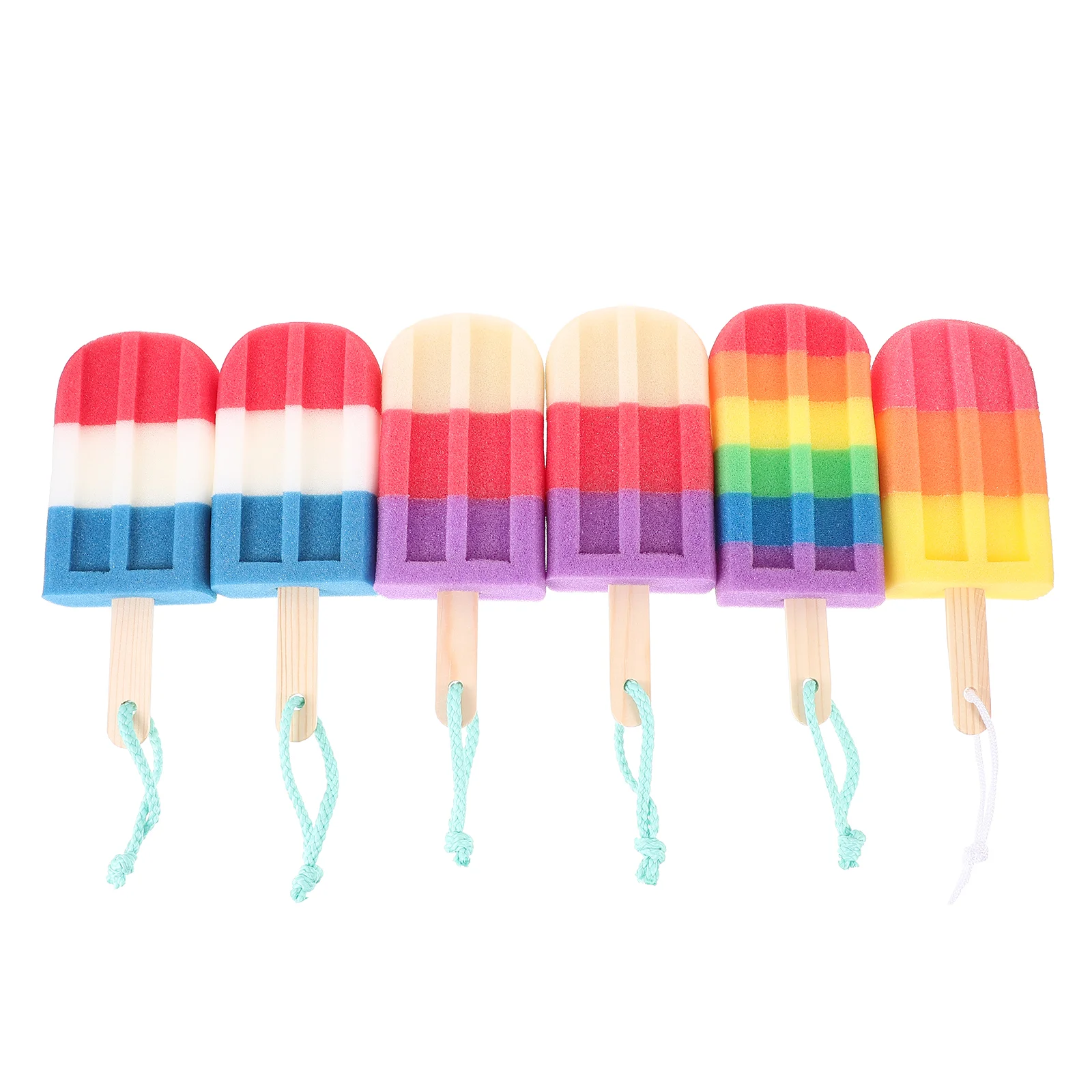 

Bath Sponges Ice Cream Shaped Shower Body Sponge Scrubber Brush Exfoliating Body Washer Random Color