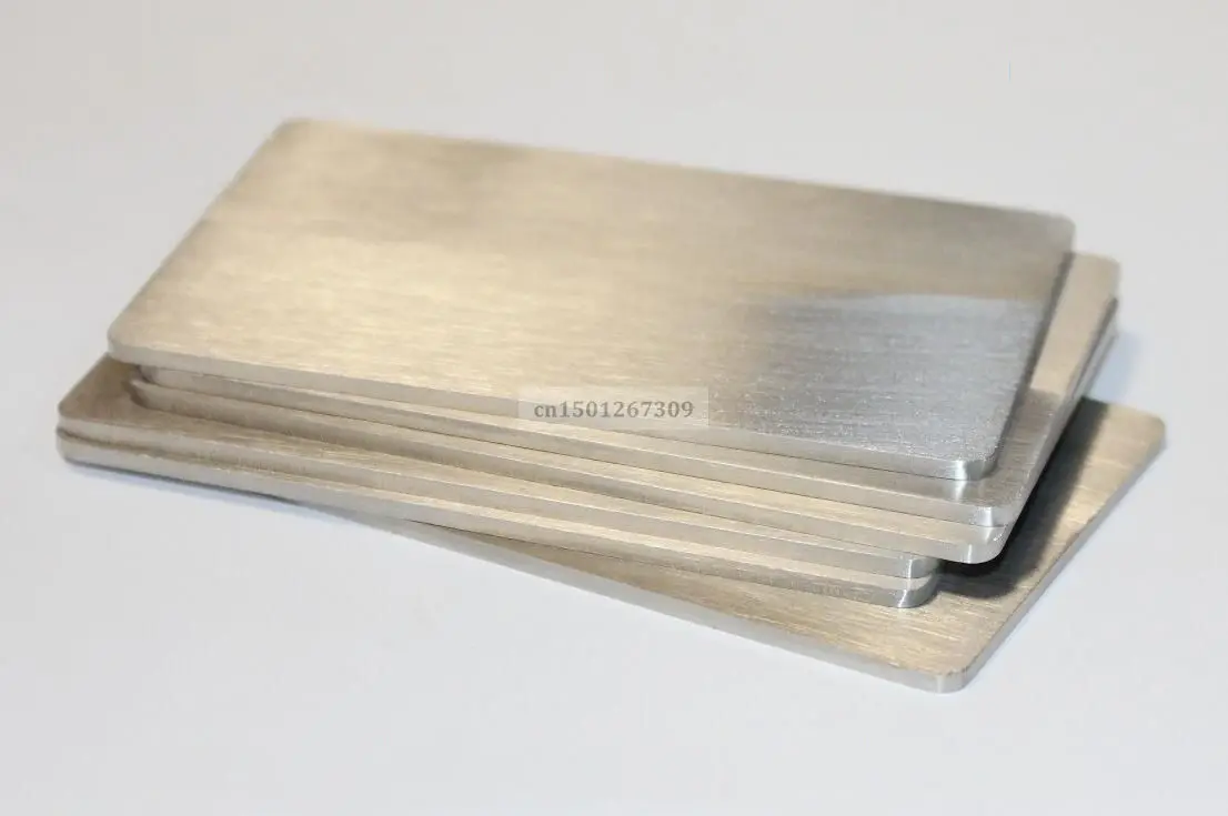Business Cards Thick 2mm Stainless Steel Business Card Heavy Duty Metal Plate Size 85*53mm Double Sided Matte Finish