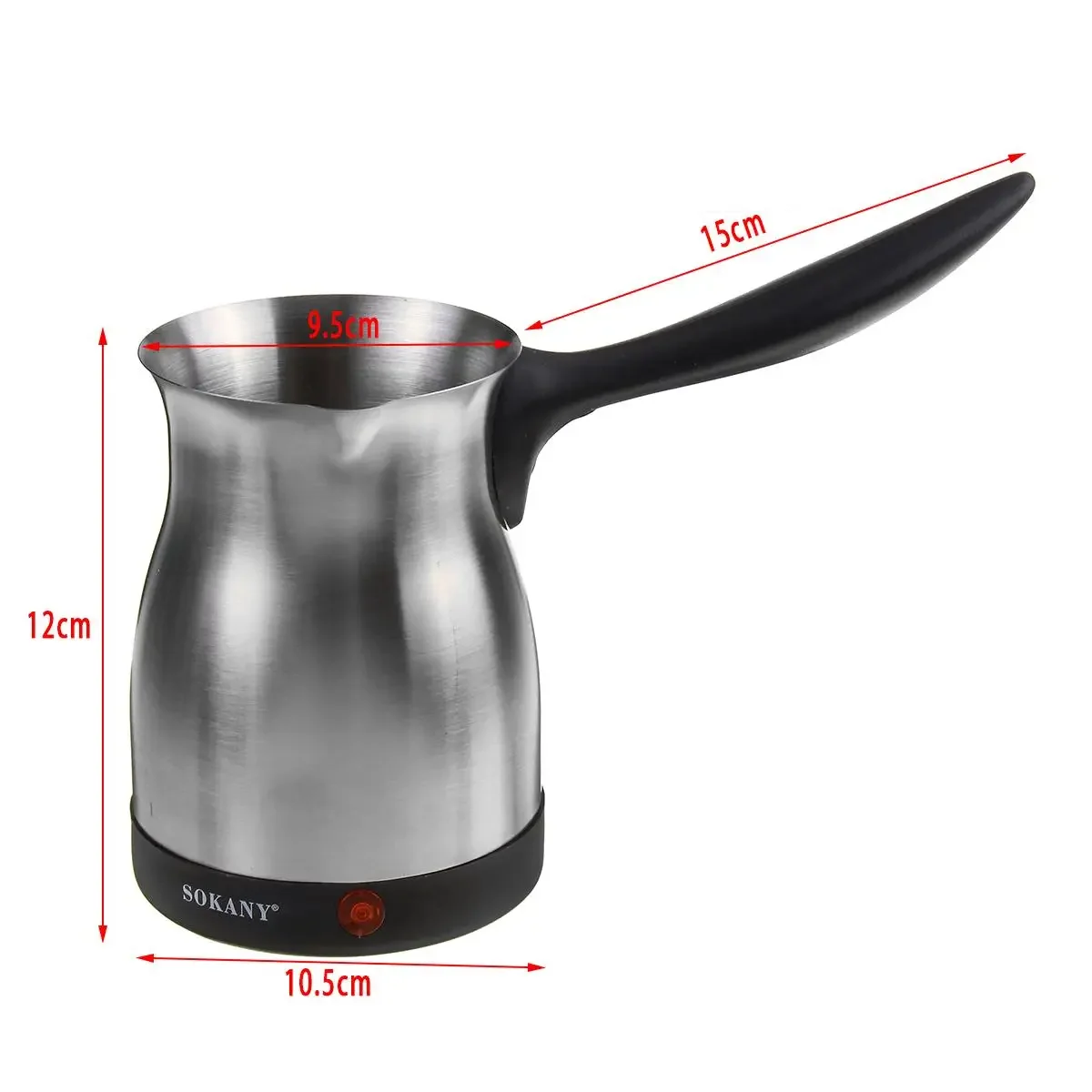 800W Portable Electric Coffee Maker Turkish Greek Coffee Machine Stainless Steel Separated Home Office Espresso Tea Moka Pot