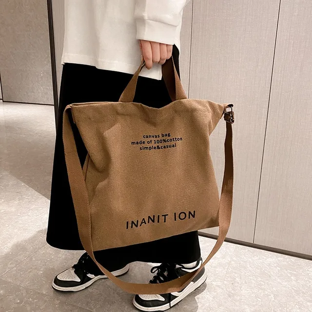 Sacs messagers japonais en toile pour hommes et femmes, sacs à main en toile lavée épaissie, grande capacité, tendance urbaine et littéraire 1
