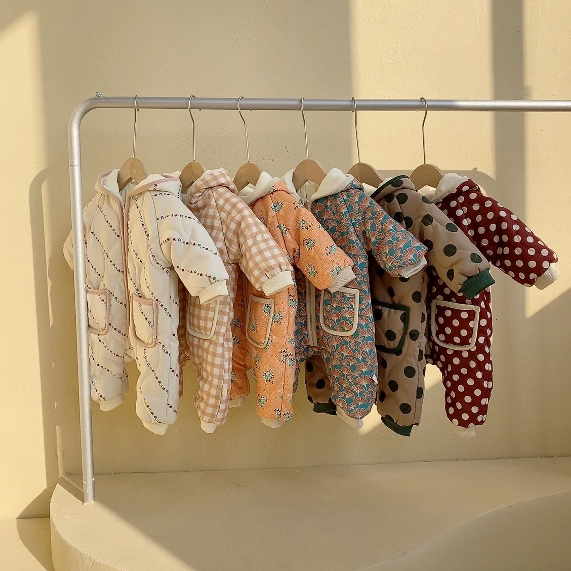 

Детская зимняя одежда из хлопка; Детский цельнокроеный уплотненный комбинезон для маленьких мальчиков и девочек; Кашемировая зимняя хлопковая одежда