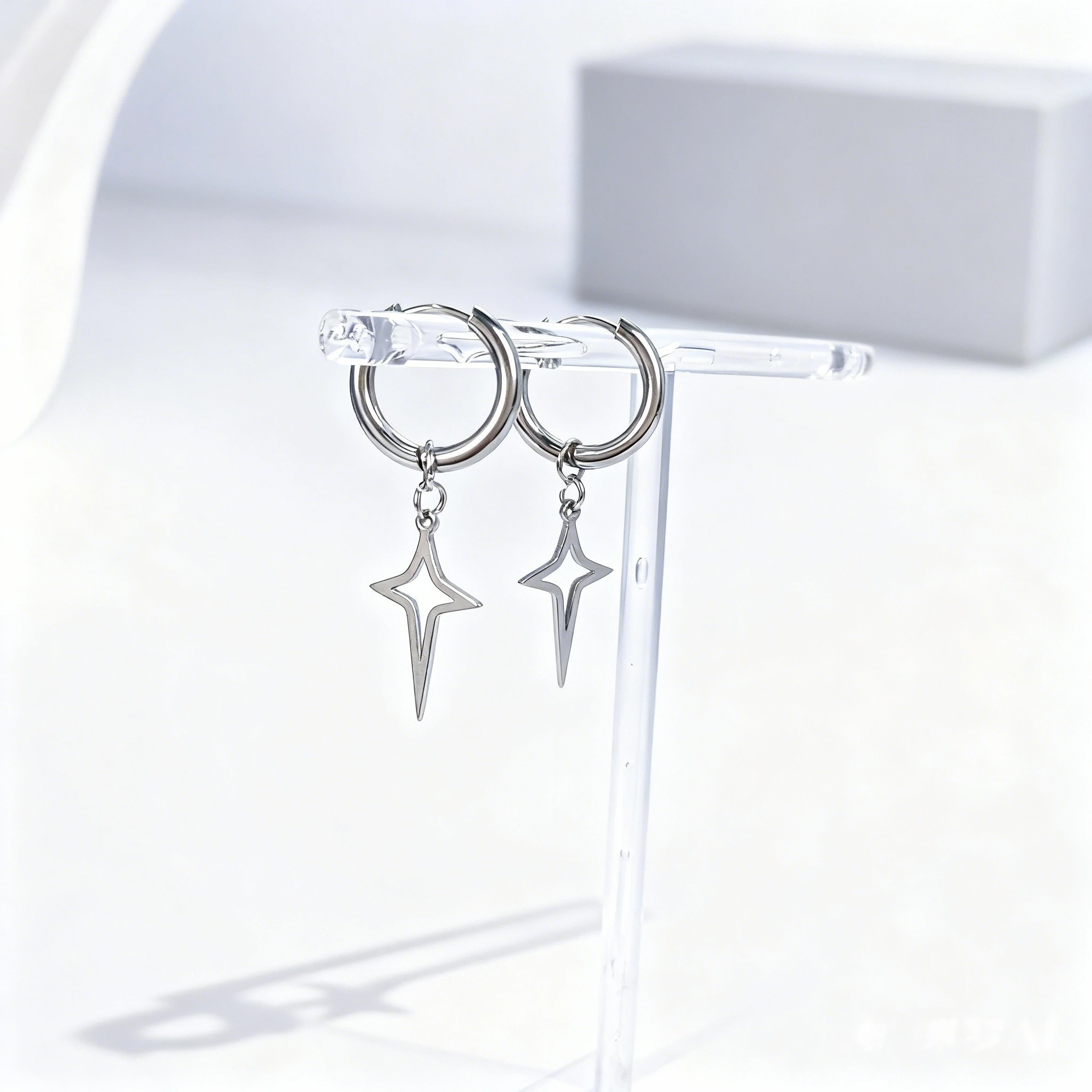 1/3 Paar Stern Punk Edelstahl Schwarz Piercing Hoop Ohrring Set für Mann Frau Teenager Huggie Schmuck Y2k Zubehör trendy Neue – Detail 9