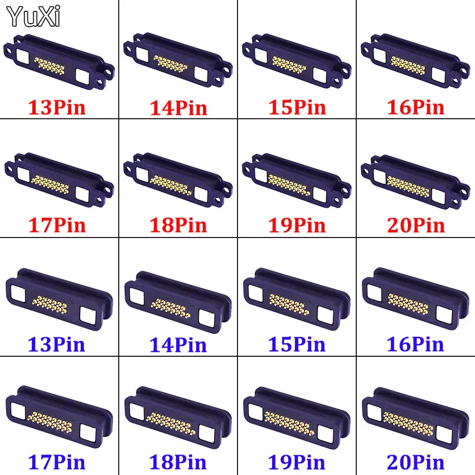 磁気ピンコネクタ,耐水性,スプリング式,ネジ穴付き,13/14/15/16/17/18