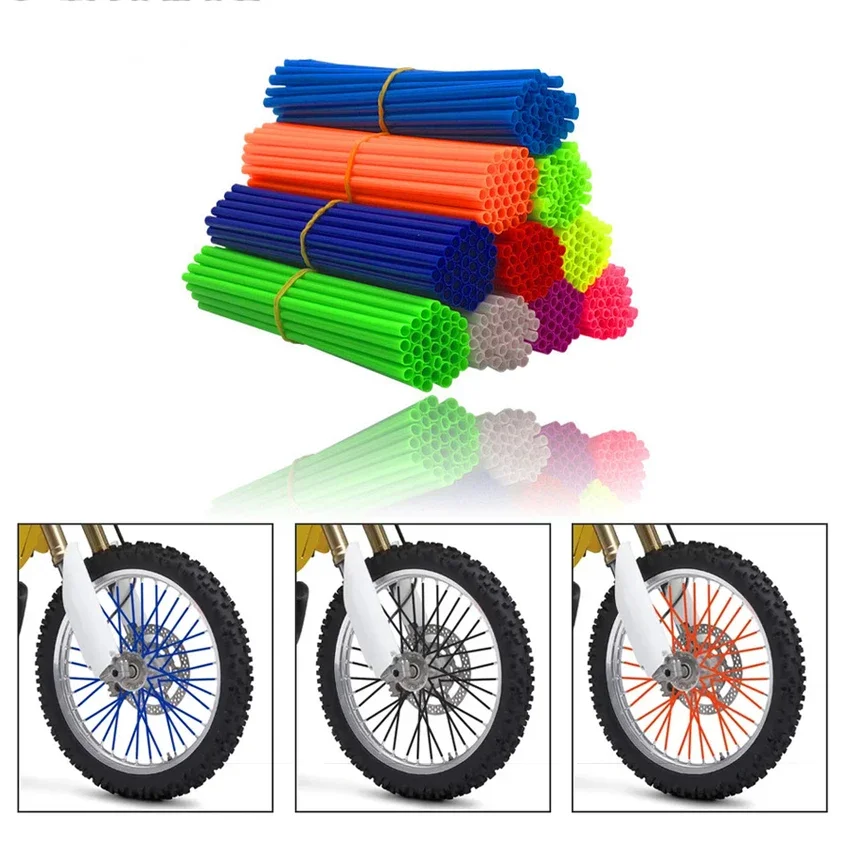 

Universal Motorcycle Dirt Bike Wheel Rim Cover Spoke Skins Wrap Tubes Decor Protector 36pcs/72pcs For KTM HONDA YAMAHA KAWASAKI