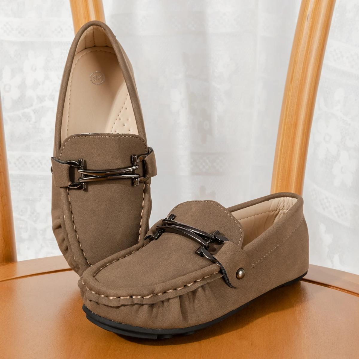 Jungen-Loafer im britischen Stil, Kinder-Kleiderschuhe, Slip-On-Mokassins, flache Kinderschuhe für Schule, Hochzeit, Party, formelle Auftritte – Detail 11