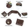 CONTACT'S Genuine Leather Men Wallet Small RFID Casual Trifold Short Wallets Zipper Coin Pocket Male Card Holder Purse 6