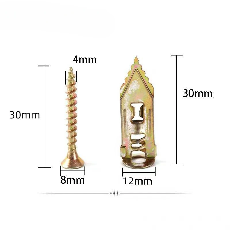 50/20/10pcs samogwintujące zestawy śrub rozszerzające do płyt kartonowo-gipsowych zestaw kotwiczny kołki wnękowej narzędzia do mocowania kołka do samodzielnego montażu dla płyty gipsowe