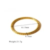 Waterproof 18k gold plating Stainless Steel Bamboo Cuff Bracelets Bangles for Woman Gold Color Wedding Female 6