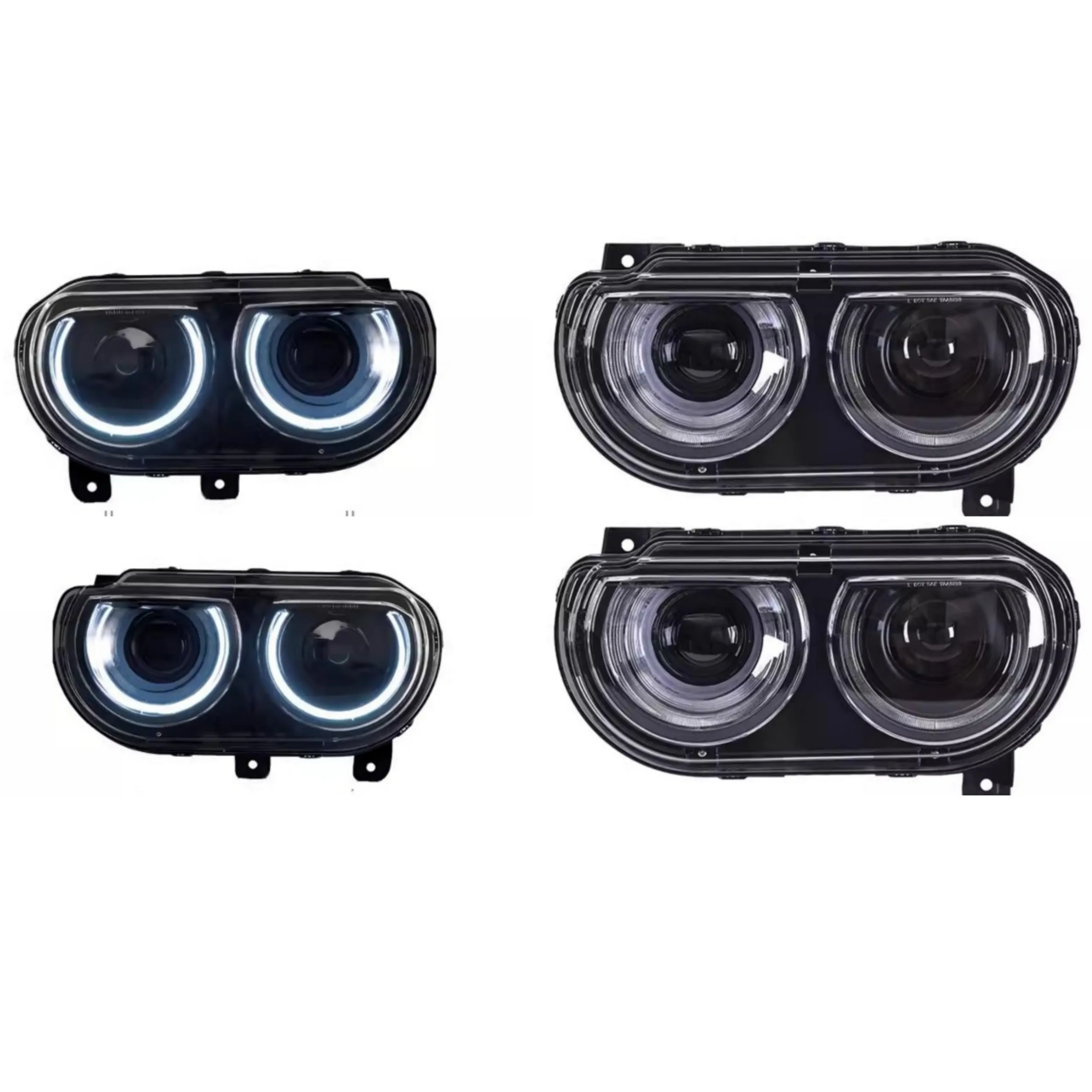 

Body Kit Headlight Assembly For Dodge challenger 2008-2014 Modified Lens Daytime Running Light Turn signal Angel Eyes