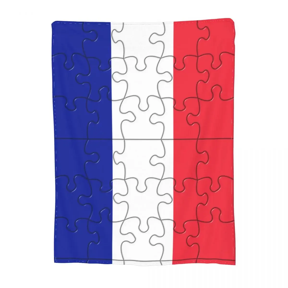 

Puzzle France Flag Blankets Coral Fleece Plush Spring Autumn Relax Lightweight Throw Blanket for Home Outdoor Quilt