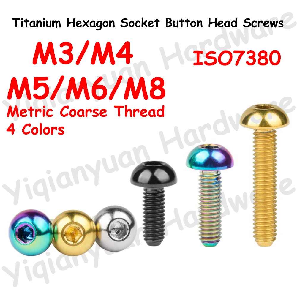 Yiqianyuan 육각 소켓 단추 헤드 버섯 나사, ISO7380 M3 M4 M5 M..