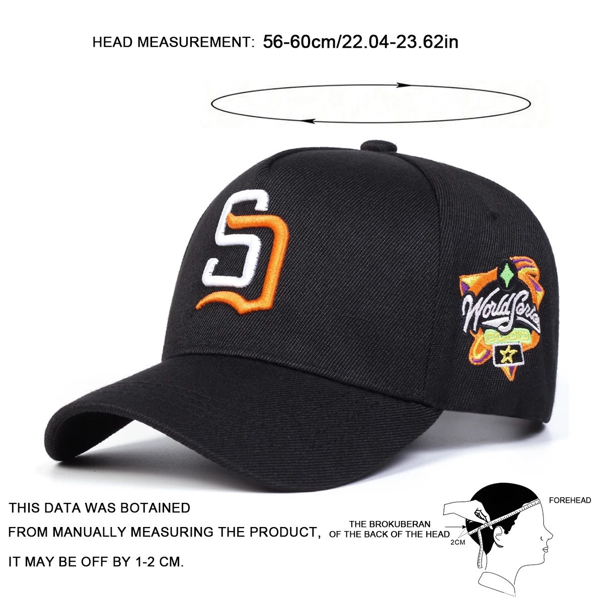 Unisex SD Buchstaben-Stickerei Baseballkappen Frühling Herbst Outdoor Verstellbare Freizeithüte Sonnenschutzhut Sportkappe – Detail 7