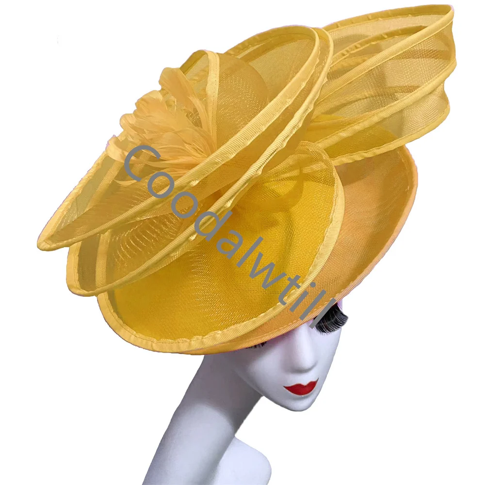 Ivory Fascinator Church Women Hat Kentucky Occasion Feather Chapeau Cap Large Flower Headpiece Party Kentucky Race Pillbox Cap