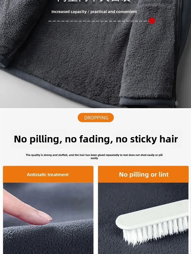 남성용 야외 양털 재킷, 두꺼운 양면 양털 재킷, 이너 안감, 후드 가디건, 가을 및 겨울