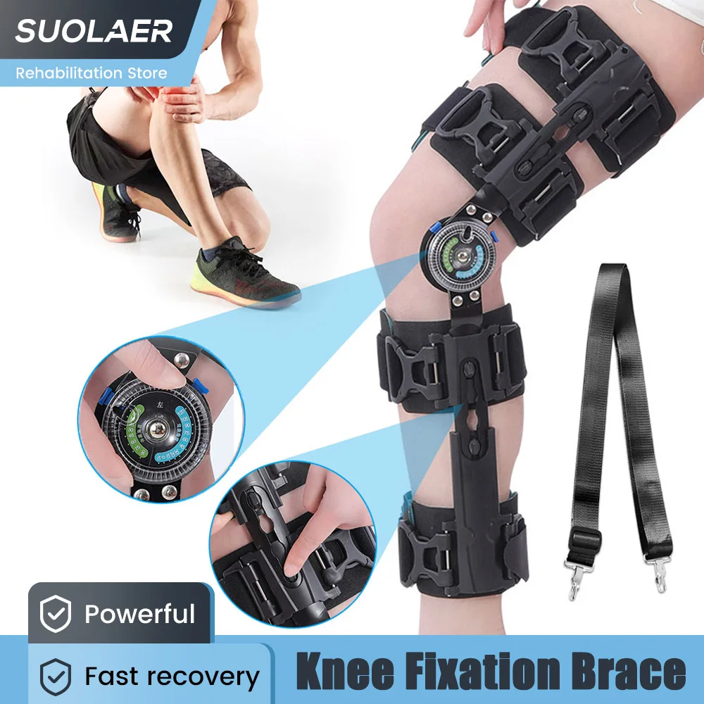 

Hinged Knee Brace Leg Immobilizer Orthosis Stabilizer for ACL PCL MCL Injury Medical Orthopedic Support Stabilizer After Surgery