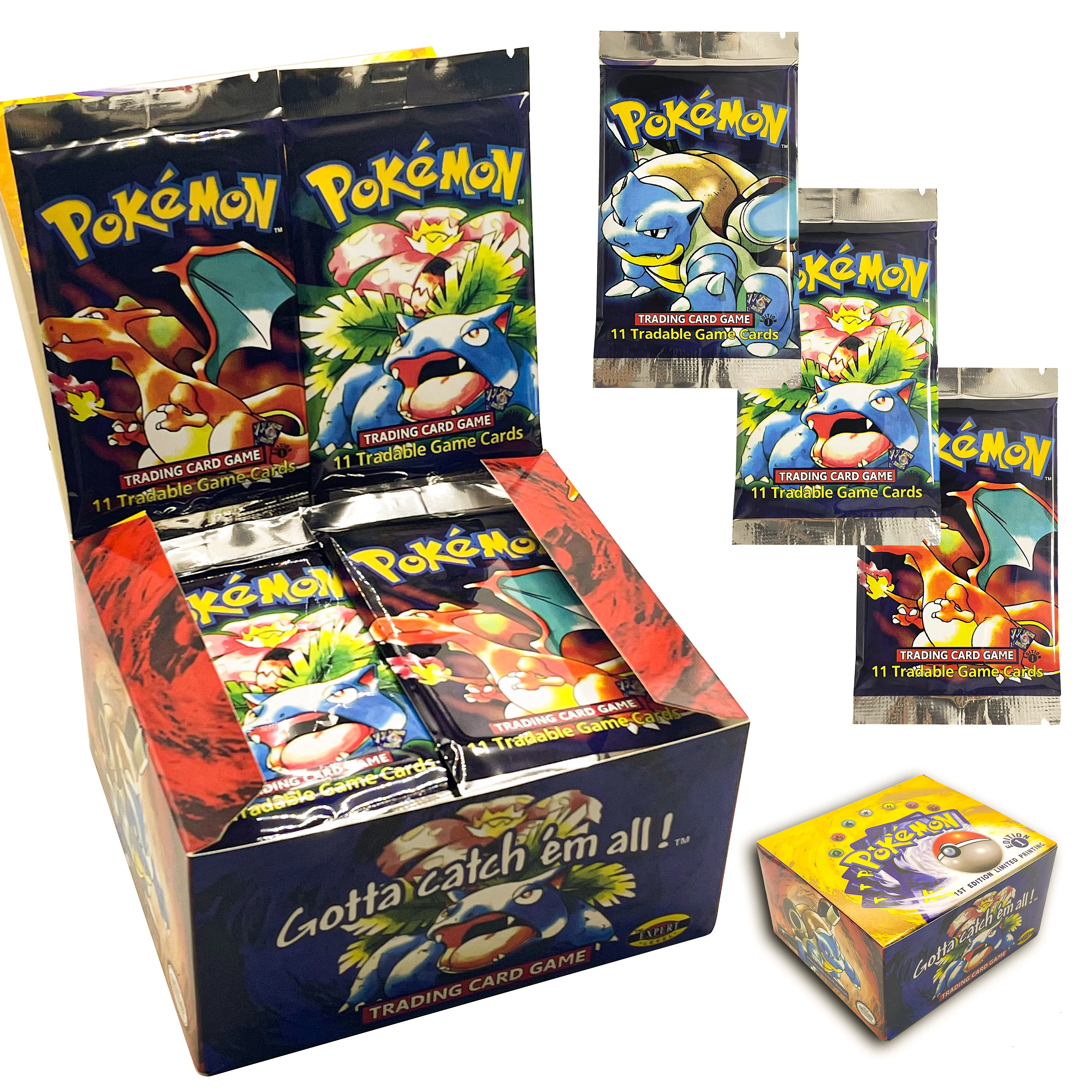 ポケモンカードゲーム Pokmon Booster 1st Edition 2Packs 1box DIY 36Pack/396Pcs PKM 1st Edition Booster Pack Game Card Pokemon