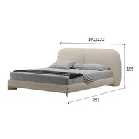 Lit Unique minimaliste luxe King tables de chevet lit de salon Double français Muebles Para dortoir chambre meubles accessoires 5