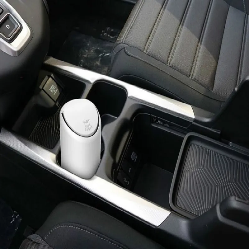 2 Mini Pattumiere Per Auto Con Coperchio Pop-up E 6 Sacchetti: Cestino Portaoggetti Anti-odore, Impermeabile, Per Auto, Ufficio O Scrivania - 2
