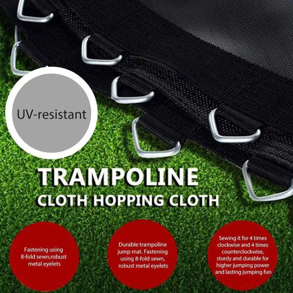 YOUZI Trampoline Replacement Mat For Round Trampolines Safety Spring Jumping Mat V-Rings Hook Buckle Jumping Bed women scarf silk feeling oversized scarves 130 130cm plaid shawl spring autumn new silk scarves muffler handkerchief rings wrap