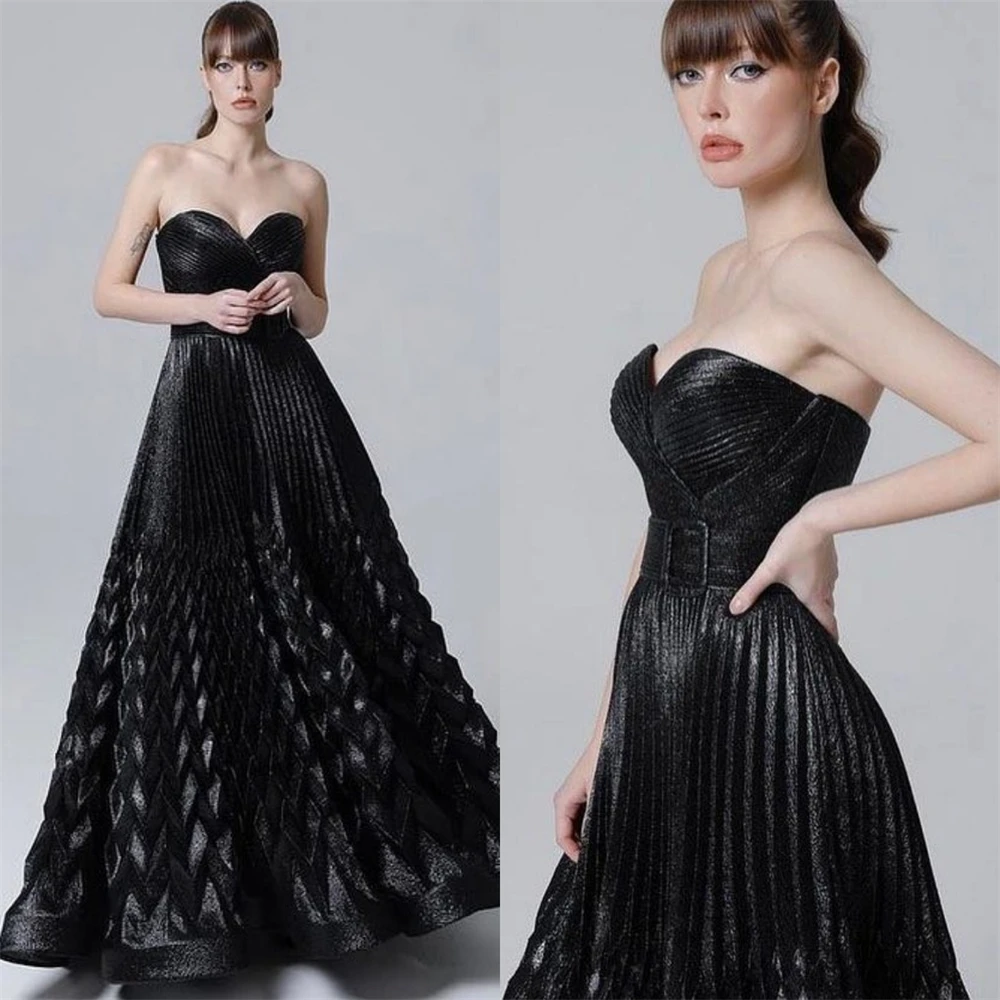 

Prom Dresses Exquisite Strapless Ball gown Cocktail Fold Draped Chiffon Occasion Evening Gown vestidos de coquetel שמלות נשף