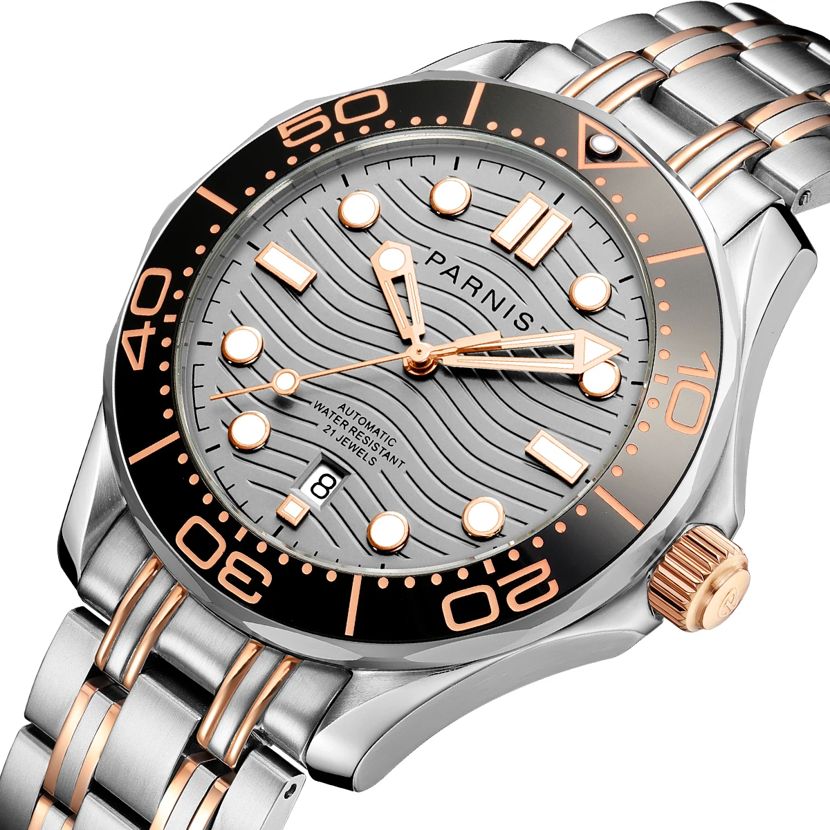 Parnis 42mm Stainless Steel Case 