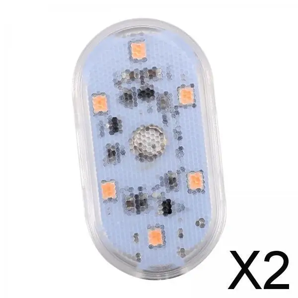 휴대용 컴팩트 LED 자동차 인테리어 분위기 램프, 2-4 팩