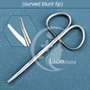 Eye Peeling Twisted Handle Medical Tissue Scissors Eyelid Tool Blunt Tip Serrated Scissors 4