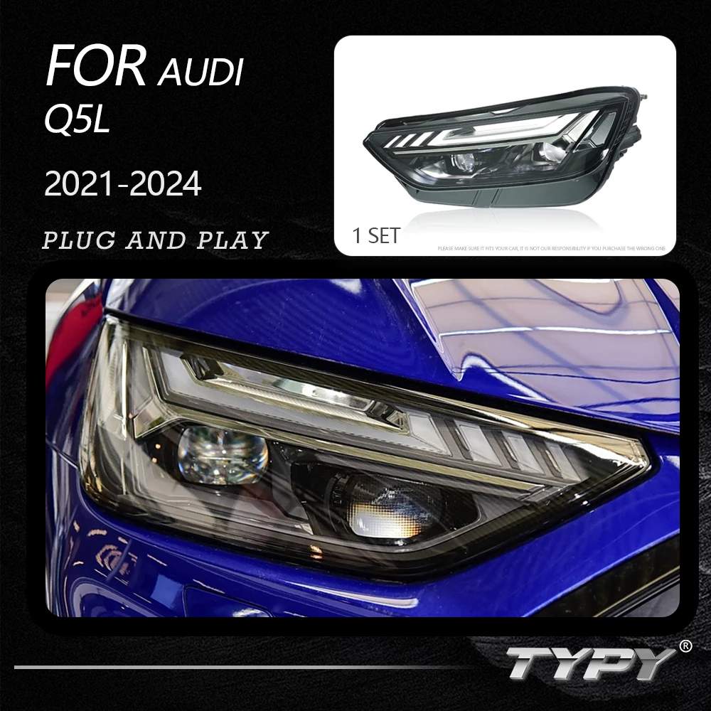 

TYPY Car Headlights For Audi Q5L 2021-2024 LED Car Lamps Daytime Running Lights Dynamic Turn Signals Car Accessories