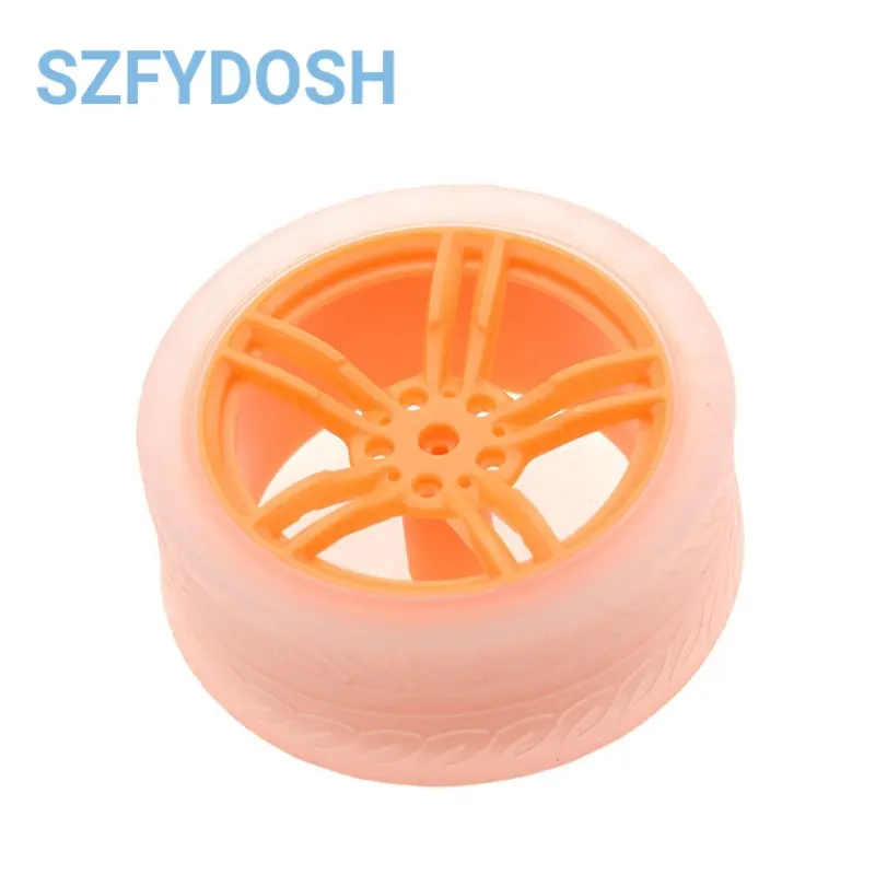 New Smart Car DIY Accessory Wheel Model Rubber Wheels TT Motor Tires 65*27mm image 7