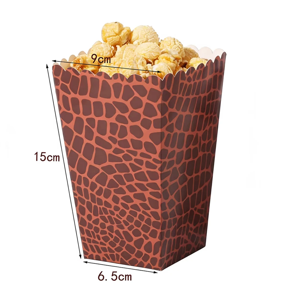 6/12/24 Stück Safari-Tiermuster Popcorn-Boxen, Dschungel-Themenparty-Zubehör für Kinder, Wild One Geburtstagsdekoration ﻿ – Detail 3