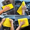Car Wash Towels Cleaning Cloth Absorbent Dry Cloth General Purpose Microfiber Towel Thickened Yellow 30/40/60cm 3