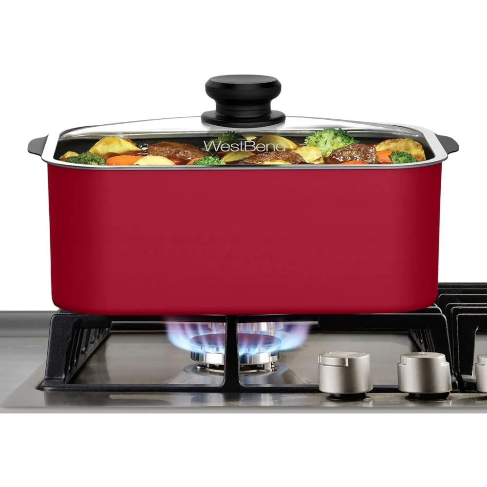 6 Qt Slow Cooker, Non-Stick Crockpot with Variable Temperature Control, Travel Lid and Thermal Carrying Case, Slow Cookers