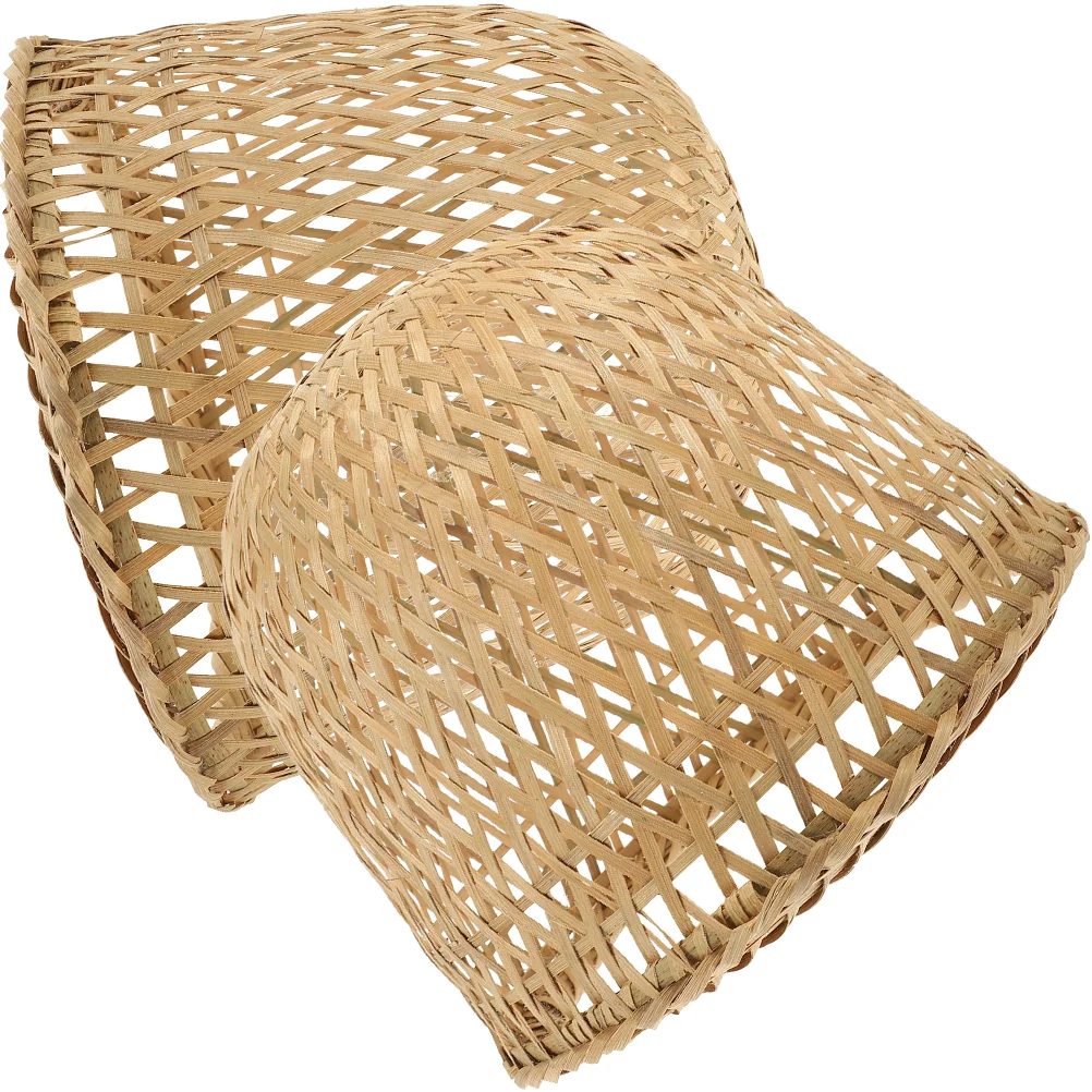 

Bamboo Lampshade Handmade Weave Light Bulb Cage Guard Wicker Chandelier Cover Woven Shade Rustic Hanging Fixture Replacement