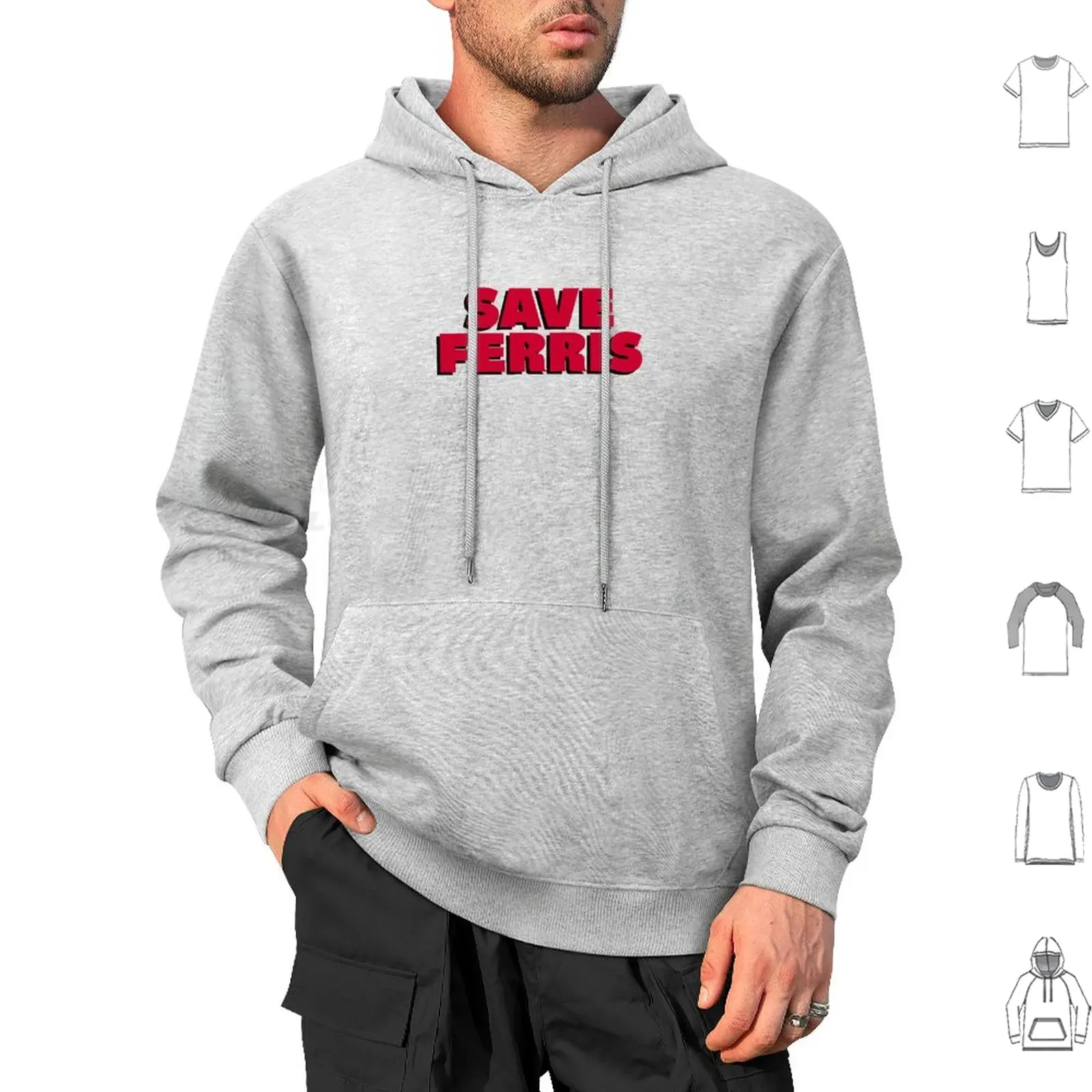 

Save Ferris 80S Aesthetic Hoodie cotton Long Sleeve Ferris Bueller Day Off 80S Retro Save Matthew Broderick Newyork