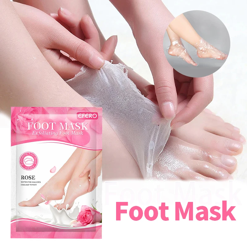 

Exfoliating Foot Mask Feet Moisturizing Anti Drying Cracking Scrub Heel Peeling Dead Skin Remover Spa Pedicure Socks Rose Mask